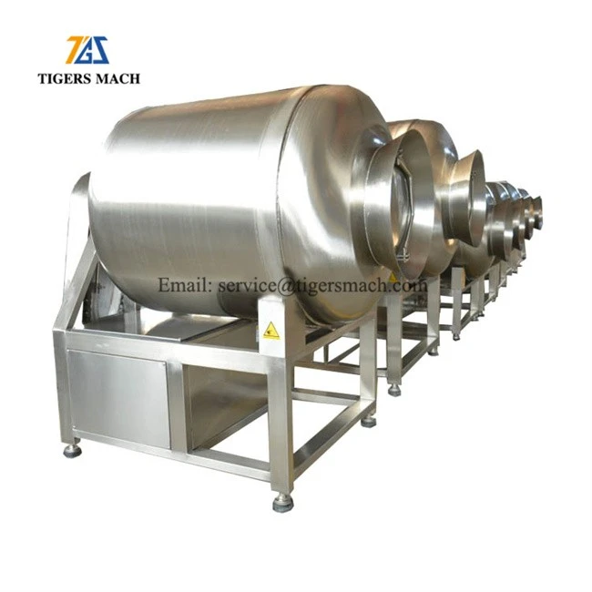 Hydraulic chicken grill sausage meatball tumbler machinevacuum meat kneader automatic (6)